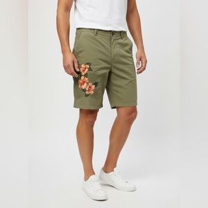 NWT French Connection Olive Floral Men's Shorts size 36